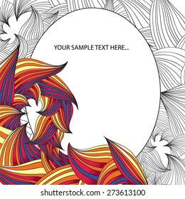 Herbal floral illustration - graphic background for page. Vector format.