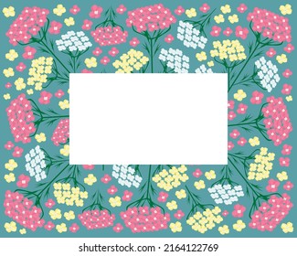 Herbal Flower and Plant, Frame of Achillea Millefolium or Yarrow Plants Used for Traditional Medicine and Herbal Mixture in The Flavoring of Beer.
