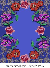  Herbal frame with place for text. Hand drawn sketch. Design for invitations, wallpapers, textiles, presentation backgrounds, products related to natural materials, vintage vector illustration.