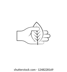 Herbal, hand, plant icon. Element of alternative medicine icon for mobile concept and web apps. Thin line Herbal, hand, plant icon can be used for web and mobile