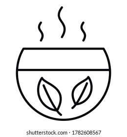 Herbal hot tea icon. Outline herbal hot tea vector icon for web design isolated on white background
