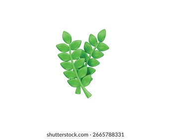 Icono de hierbas 3D ilustración render