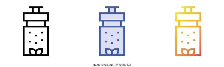 herbal icon. Linear, Blue Fill and Gradient Style Design Isolated On White Background