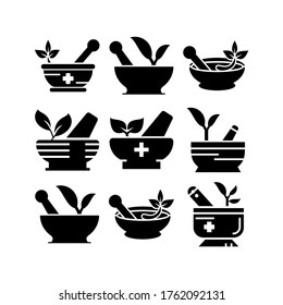 Icono herbal o logotipo símbolo de signo aislado ilustración vectorial - Colección de iconos vectores de estilo negro de alta calidad
