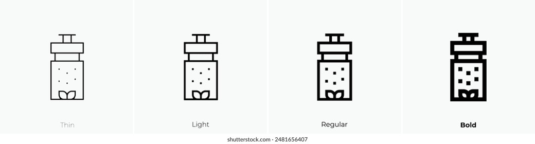 herbal icon. Thin, Light Regular And Bold style design isolated on white background