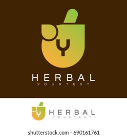 herbal initial Letter Y Logo design