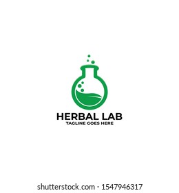 Herbal Lab concept vector illustration.  Suitable for Creative Industries, Medicine, herbal, Hospital, experimental and other medical industries.