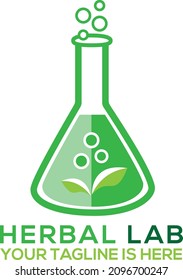 herbal Lab Logo Template - 100% Resizable vector