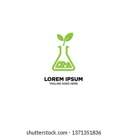 Herbal Lab logo template, vector illustration - Vector