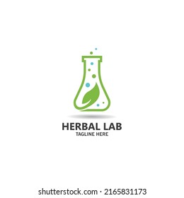 Herbal lab vector icon illustration design