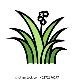 vector de icono de color de hoja de hierbas. signo de hoja de hierbas. ilustración de símbolo aislado