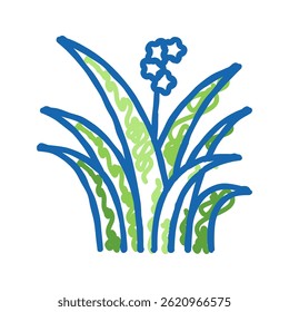 herbal leaf doodle icon sketch vector. herbal leaf sign. isolated symbol illustration