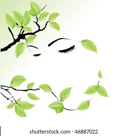 herbal leaf female icon
