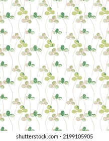 patrón floral de hoja de hierbas. Fondo verde floral sin soldadura.patrón floral de dos tonos
