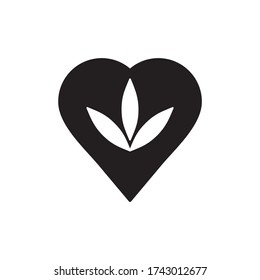 icono de hoja herbal, icono del vector de salud
