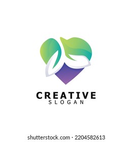 
Herbal Leaf Logo Design Template