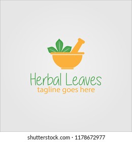 Herbal Leaves Logo Template Design