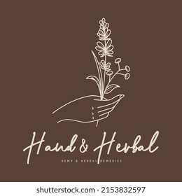 Herbal Logo Concept Vector for Natural Health Logo
