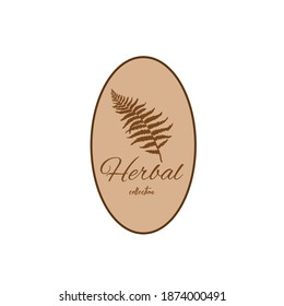 Diseño del logo herbal. Una idea para jabón, químicos, etiqueta de hierbas. Diseño dibujado a mano.