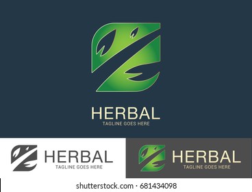 Herbal Logo Design Vector Template