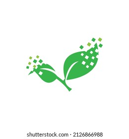 herbal logo illustration leaf icon design vector organic