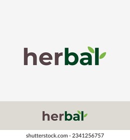 Herbal Logo with leaves logo identity. Simple leaves and organic logo for natural logo identity