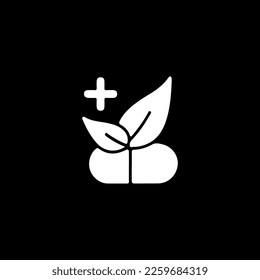 herbal logo with plus sign, suitable for dispensary.Healthcare or Medical