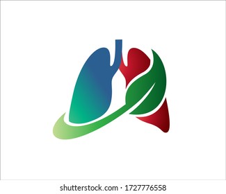 herbal lungs care logo design inspiration