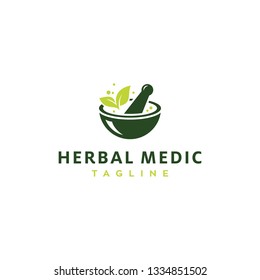 herbal medical logo design