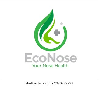 herbal medical nose logo designs for medical service