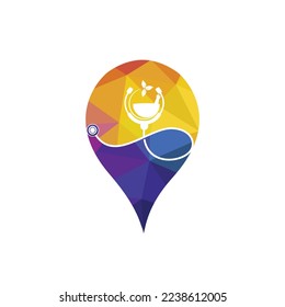 Plantilla de diseño del logotipo del vector médico vegetal. Concepto de farmacia y logotipo médico.