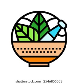 herbal medicine ayurveda color icon vector. herbal medicine ayurveda sign. isolated symbol illustration