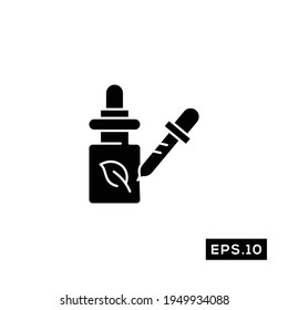 Herbal medicine icon. Alternative Health care Icon or logo vector illustration
