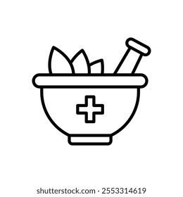 Herbal medicine icon isolated on white background