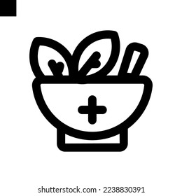 herbal medicine icon solid style vector
