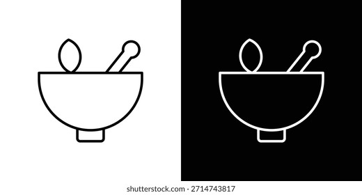 Icono de medicina herbaria. Iconos de web lineal delgado