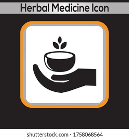 Herbal Medicine Icon. vector graphics design