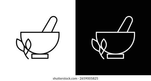 Herbal medicine icon in vector. Logotype