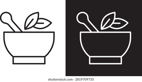 Herbal medicine icon vector mark for web..