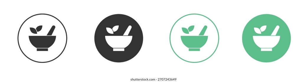 Herbal medicine icon Vector simple flat graphic illustration.