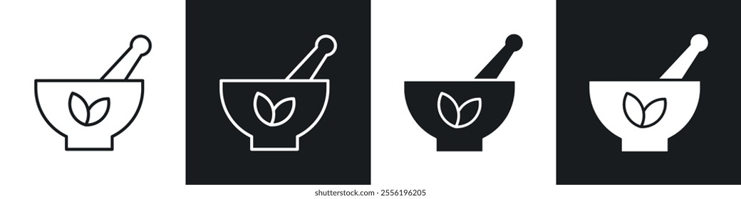 Herbal medicine linear icon set for app, and web design.
