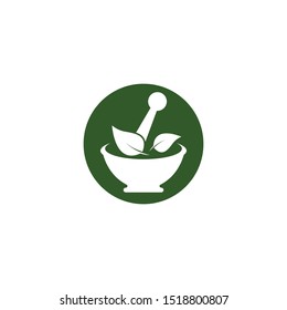 Herbal medicine logo template vector icon