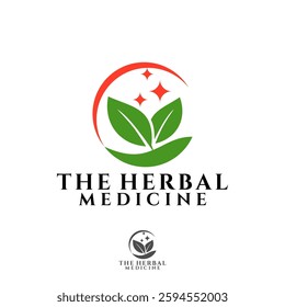 Herbal Medicine Logo Template Vector 