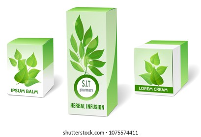 Herbal medicine packaging. 