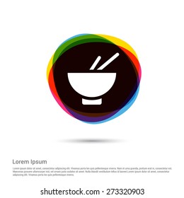 herbal medicine, pharmacy Icon, White pictogram icon creative circle Multicolor background. Vector illustration. Flat icon design style