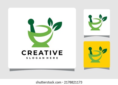 Herbal Medicine Pharmacy Logo Template Design Inspiration