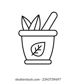 Icono del vector de la medicina herbal que puede fácilmente modificar o editar

