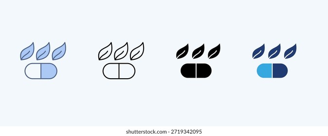 Vetor de Ilustração de Ícones Múltiplos de Ervas