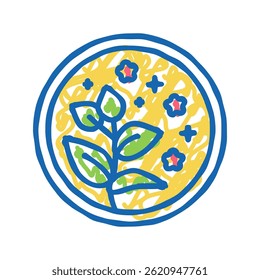 herbal natural cosmetic doodle icon sketch vector. herbal natural cosmetic sign. isolated symbol illustration