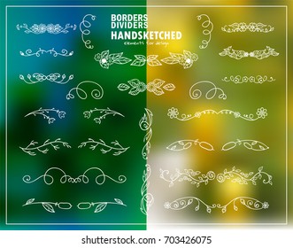 Herbal ornate wave elements, perfect for dividers, headers, titles
